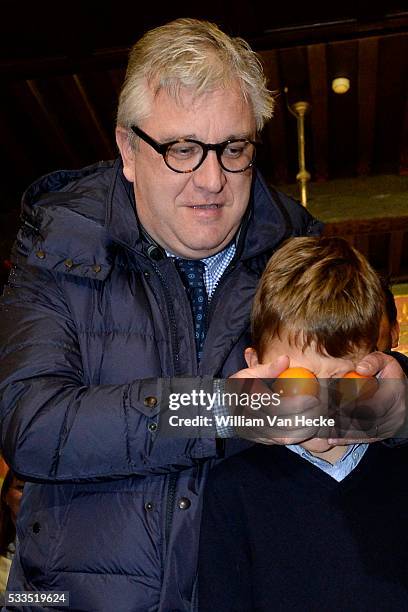 - Le Prince Laurent, la Princesse Claire et leurs enfants Aymeric, Nicolas et Louise assistent au Carnaval de Binche - Carnaval Binche in...