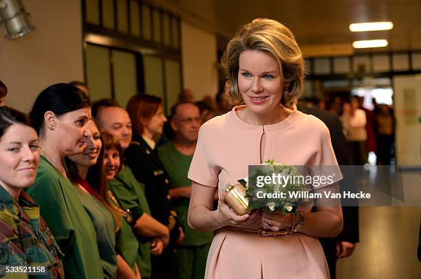 - Visite de la Reine Mathilde à l'Hôpital Militaire Reine Astrid à Neder-over-Heembeek. Elle y assiste à une présentation de l'évolution des missions...