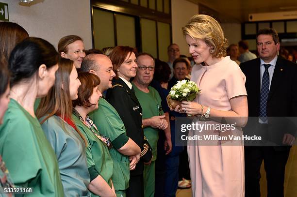 - Visite de la Reine Mathilde à l'Hôpital Militaire Reine Astrid à Neder-over-Heembeek. Elle y assiste à une présentation de l'évolution des missions...