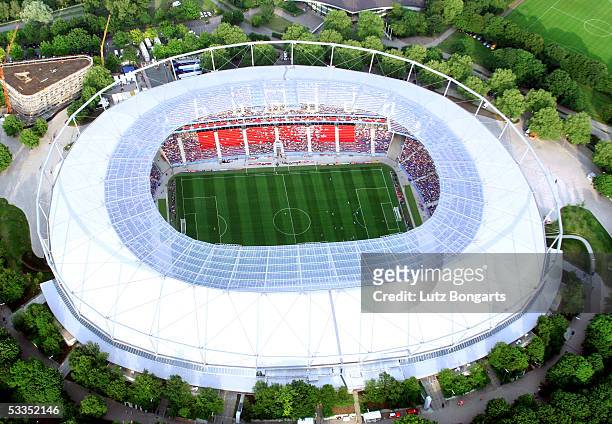 General view of the AWD Arena is seen during the FIFA Confederations Cup 2005 on June 16, 2005 in Hanover, Germany.