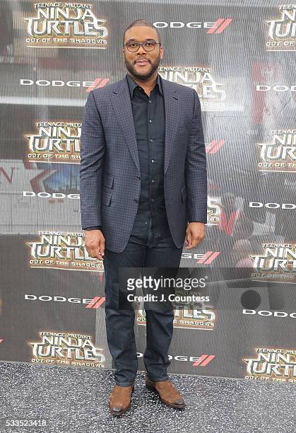 Actor Tyler Perry attends the "Teenage Mutant Ninja Turtles: Out Of The Shadows" World Premiere at Madison Square Garden on May 22, 2016 in New York...