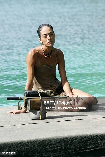 Castaway, Janu Tornell, during the immunity challenge, "Last Gasp" during the 10th episode of Survivor: Palau. Janu was the loser and must spend a...