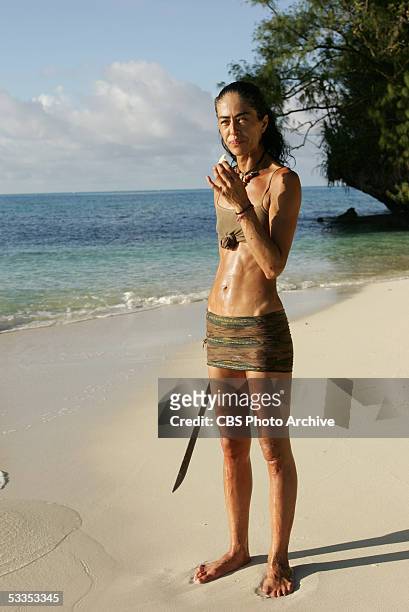 Castaway, Janu Tornell spends the night alone on an island during the 10th episode of Survivor: Palau. She was the loser of the immunity challenge...