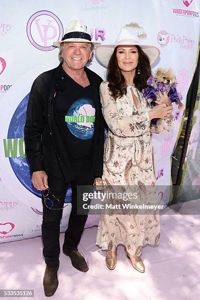 Personalites Ken Todd and Lisa Vanderpump attend the World Dog Day Celebration at The City of West Hollywood Park on May 22, 2016 in West Hollywood,...