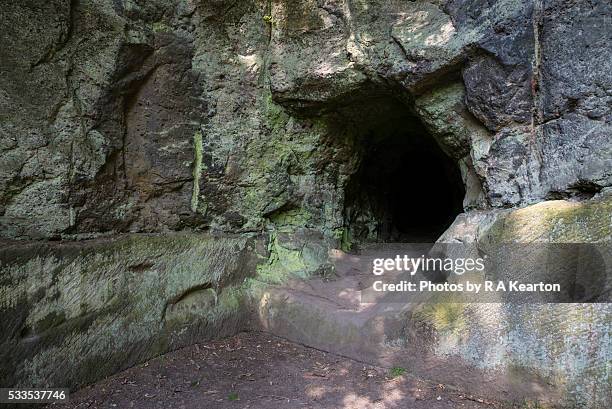 the hermits cave, alderley edge, cheshire - alderley edge stock pictures, royalty-free photos & images
