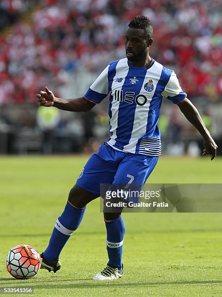 Porto's forward Silvestre Varela in action during the Portuguese Cup Final match between FC Porto and SC Braga at Estadio Nacional on May 22, 2016 in...