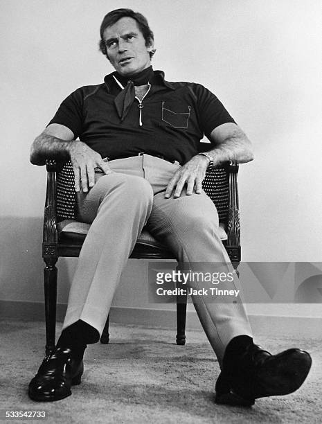 Portrait of actor Charlton Heston, in Philadelphia, Pennsylvania, 1968.