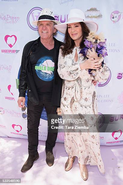 Ken Todd and Lisa Vanderpump attend World Dog Day Celebration at The City of West Hollywood Park on May 22, 2016 in West Hollywood, California.