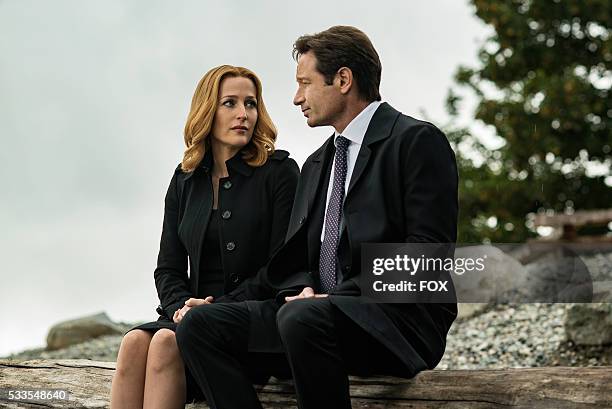 Gillian Anderson and David Duchovny in the "Home Again" episode of THE X-FILES airing Monday, Feb. 8 on FOX.