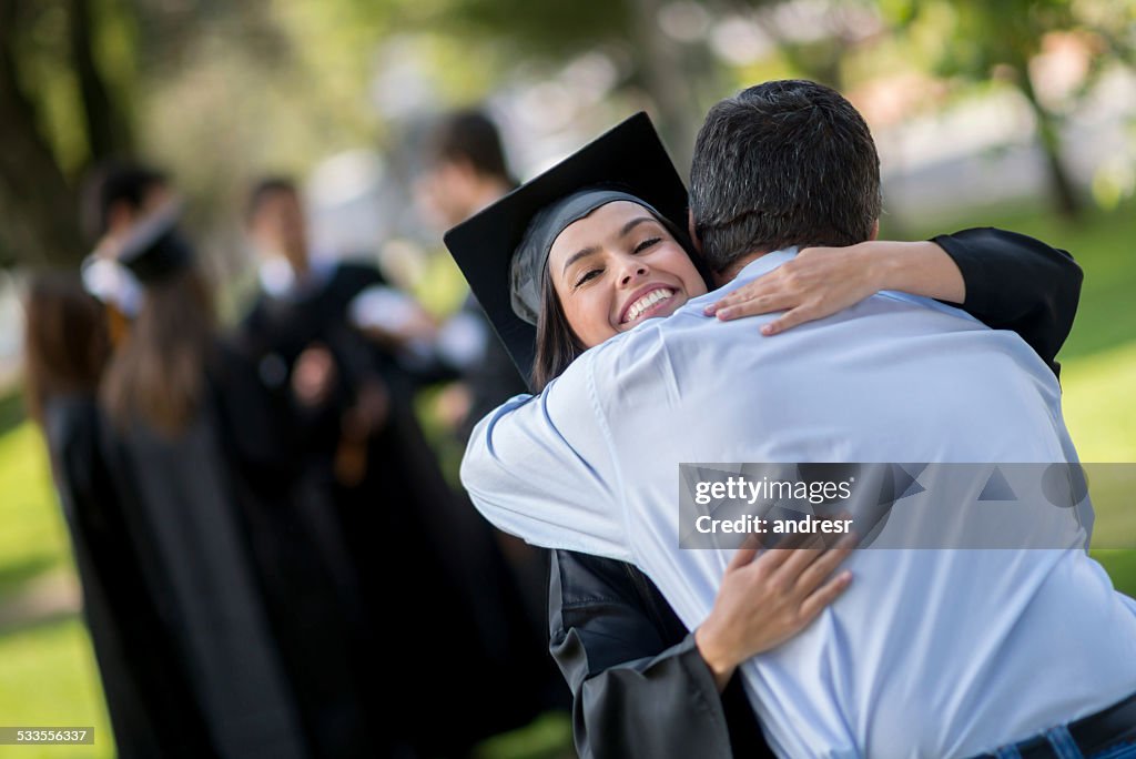 Happy graduation woman