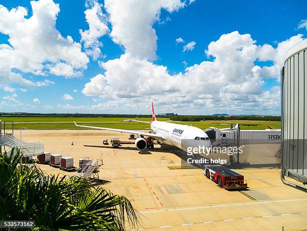 brisbane airport in australia - brisbane airport stock pictures, royalty-free photos & images