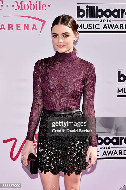 Actress Lucy Hale attends the 2016 Billboard Music Awards at T-Mobile Arena on May 22, 2016 in Las Vegas, Nevada.