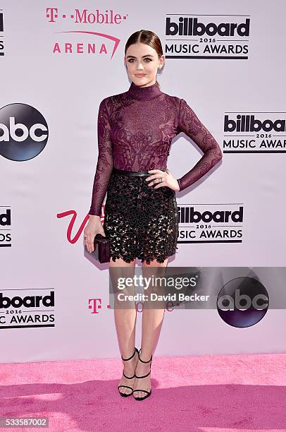 Actress Lucy Hale attends the 2016 Billboard Music Awards at T-Mobile Arena on May 22, 2016 in Las Vegas, Nevada.