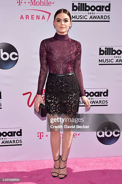 Actress/recording artist Lucy Hale attends the 2016 Billboard Music Awards at T-Mobile Arena on May 22, 2016 in Las Vegas, Nevada.