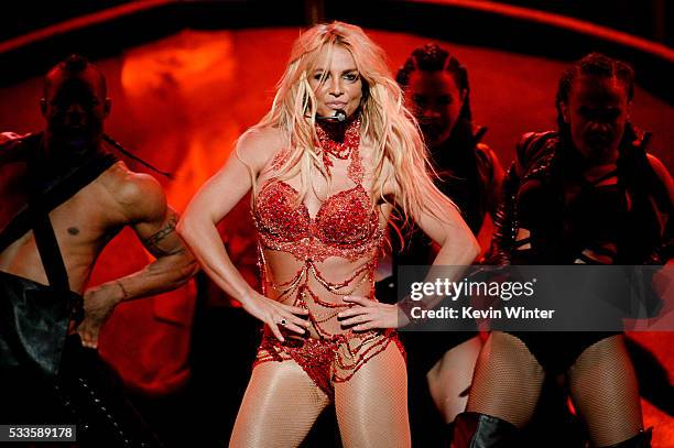 Recording artist Britney Spears performs onstage during the 2016 Billboard Music Awards at T-Mobile Arena on May 22, 2016 in Las Vegas, Nevada.