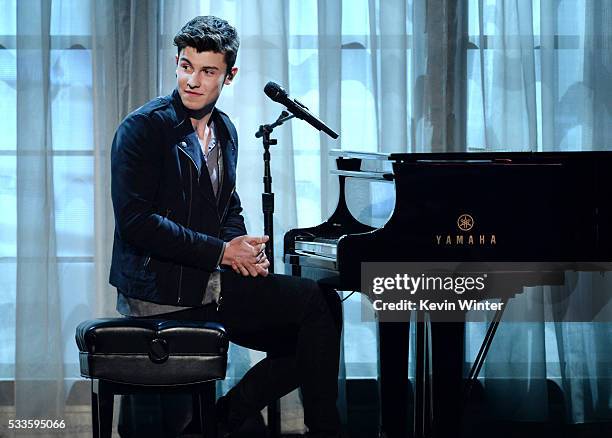 Recording artist Shawn Mendes performs onstage during the 2016 Billboard Music Awards at T-Mobile Arena on May 22, 2016 in Las Vegas, Nevada.