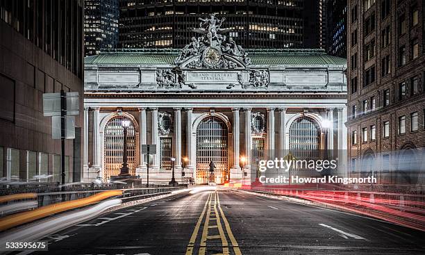 grand central station - new york city exteriors and landmarks stock-fotos und bilder