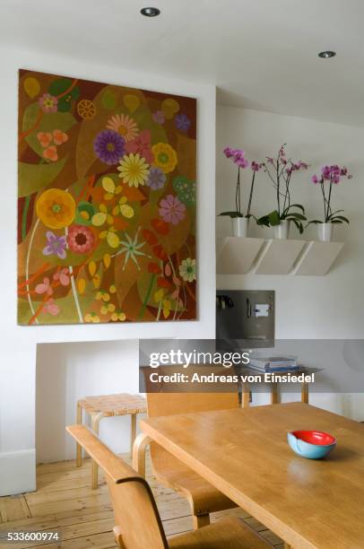 london apartment of art dealer - alvar aalto stock pictures, royalty-free photos & images