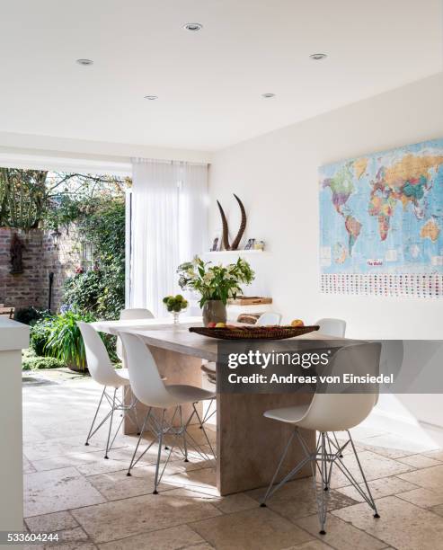 historic london cottage - eames chair stock pictures, royalty-free photos & images