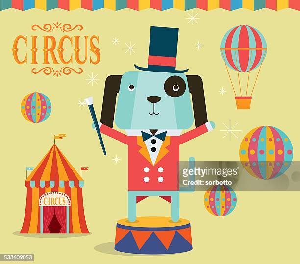 illustrazioni stock, clip art, cartoni animati e icone di tendenza di circus direttore di circo - direttore di circo