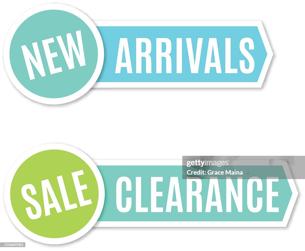 New arrivals and clearance sign - VECTOR