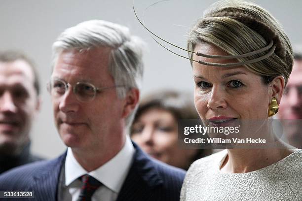 - Le Roi Philippe et la Reine Mathilde assistent à l'ouverture officielle de "Mons 2015, Capitale européenne de la Culture": visite au BAM...