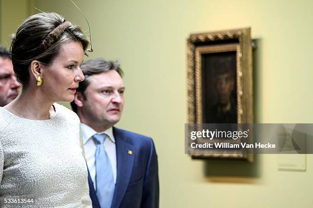 - Le Roi Philippe et la Reine Mathilde assistent à l'ouverture officielle de "Mons 2015, Capitale européenne de la Culture": visite au BAM...