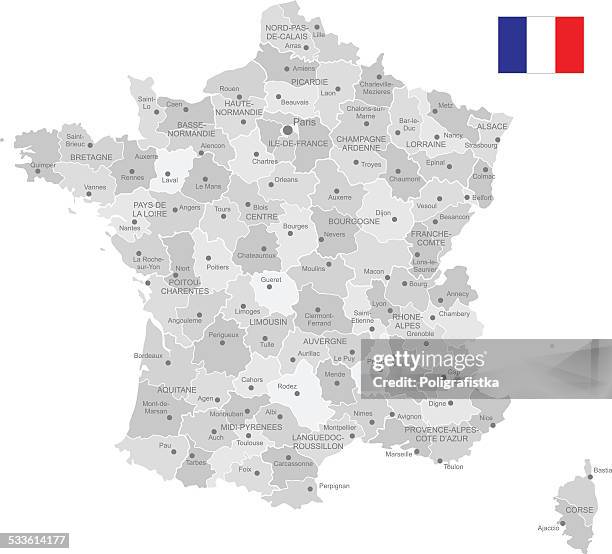 detailed vector map of france - nord 幅插畫檔、美工圖案、卡通及圖標