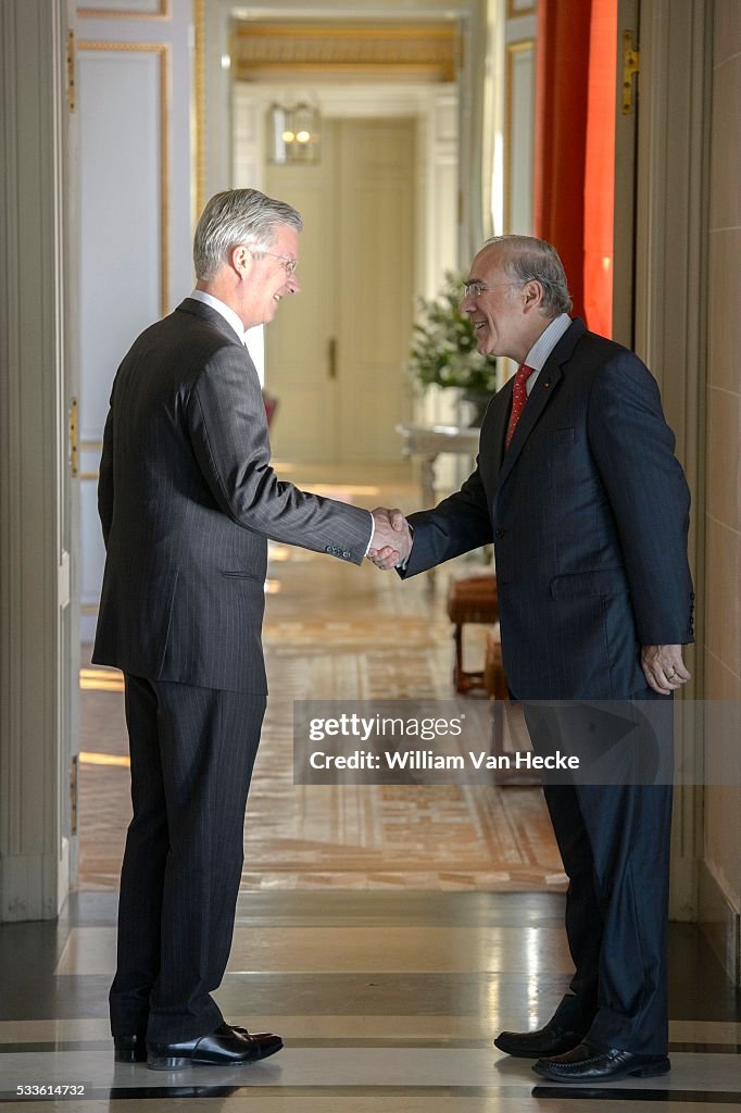 King Philippe meets José Angel Gurría,