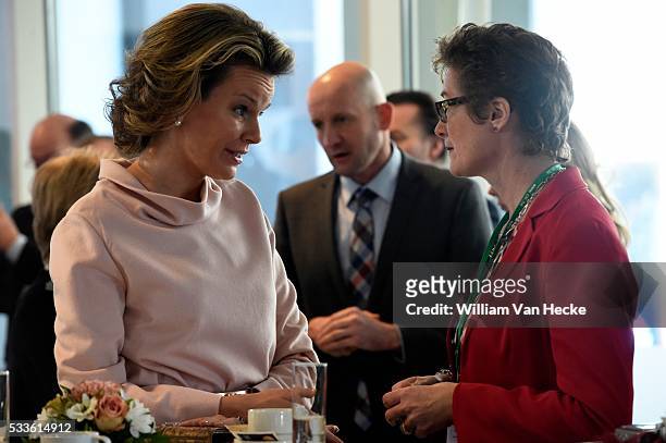 - La Reine Mathilde assiste au symposium international Cancer, grossesse et fécondité à l'Universitair Ziekenhuis Leuven. Ce symposium est organisé à...