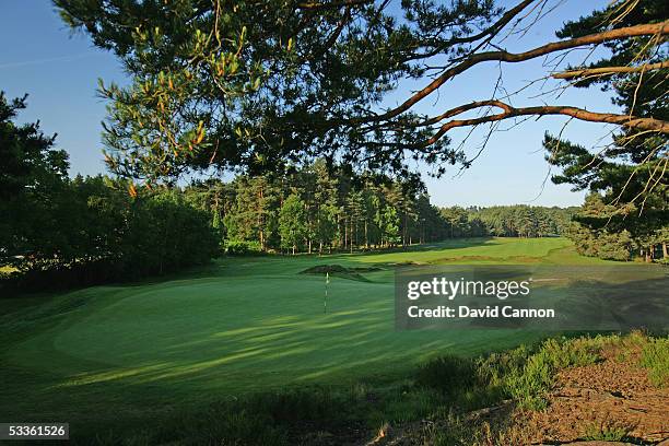 View from behind the green on the par 4, 12th hole on the Old Course at Sunningdale Golf Club, on June 01, 2005 in Sunnungdale, England.