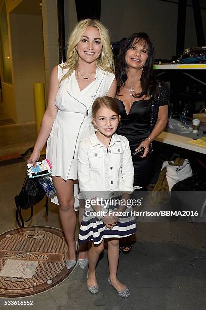 Actress Jamie Lynn Spears, Maddie Briann Aldridge, and Lynne Spears attend the 2016 Billboard Music Awards at T-Mobile Arena on May 22, 2016 in Las...