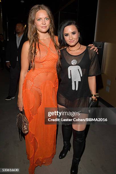 Recording artists Tove Lo and Demi Lovato attend the 2016 Billboard Music Awards at T-Mobile Arena on May 22, 2016 in Las Vegas, Nevada.