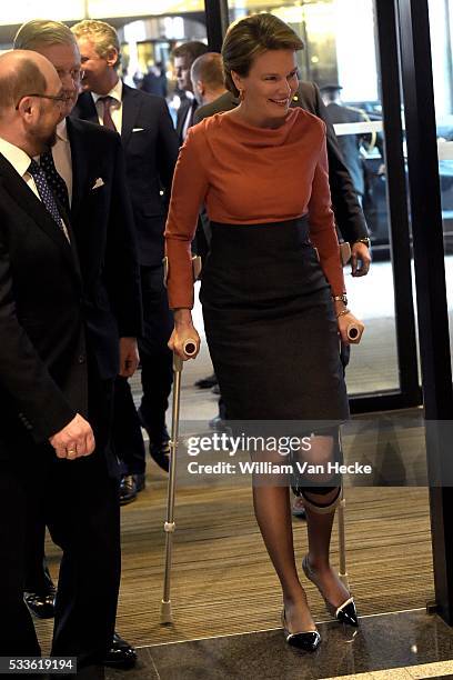 - Visite officielle du Roi Philippe et la Reine Mathilde aux institutions de l'Union Européenne à Bruxelles: Parlement Européen - Officieel bezoek...