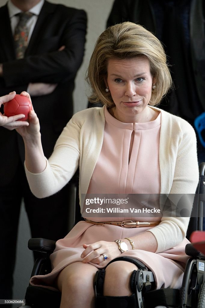 Participation of Queen Mathilde to the "Week of cares"