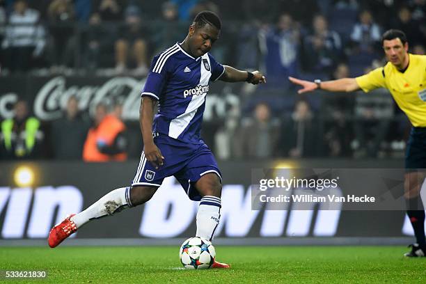 Aaron of Rsc Anderlecht in action during the UEFA Youth League Quarter Finals match between RSC Anderlecht and FC Porto in Anderlecht, Belgium.
