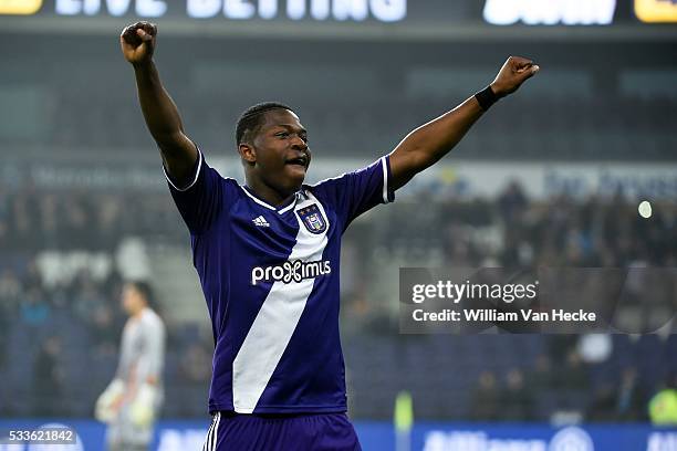 Aaron of Rsc Anderlecht in action during the UEFA Youth League Quarter Finals match between RSC Anderlecht and FC Porto in Anderlecht, Belgium.