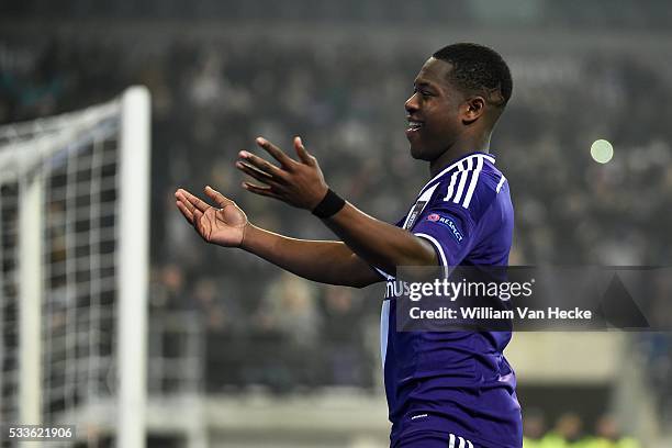 Aaron of Rsc Anderlecht in action during the UEFA Youth League Quarter Finals match between RSC Anderlecht and FC Porto in Anderlecht, Belgium.