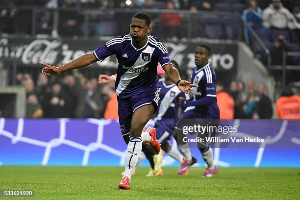 Aaron of Rsc Anderlecht in action during the UEFA Youth League Quarter Finals match between RSC Anderlecht and FC Porto in Anderlecht, Belgium.