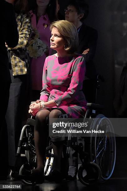 - La Reine Mathilde assiste à une table ronde avec des créateurs de mode et fait connaissance avec le projet Flanders Fashion Fuel initié par le...