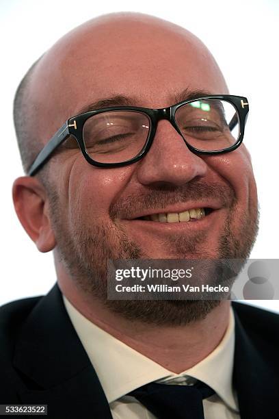 - Contrôle budgétaire: conf. De presse du Gouvernement - Begrotingscontrole: persconf. Ven de Regering * Premier Charles Michel 30/3/2015 pict. By...