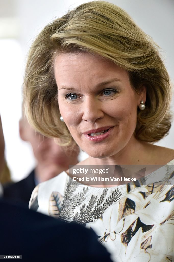 Visit of Queen Mathilde to the exhibition 'Work/Travail/Arbeid'