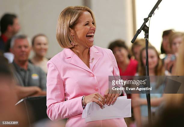 Today Show host Katie Couric introduces The Beach Boys during their performance at the Toyota Concert Series On Today Show at Rockefeller Center...