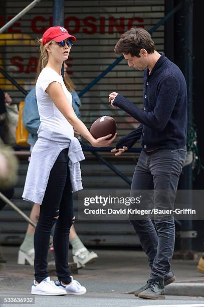 Karlie Kloss and Joshua Kushner are seen on May 22, 2016 in New York City.
