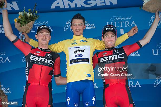 11th Amgen Tour of California 2016 / Stage 8 Podium / Rohan DENNIS / Julian ALAPHILIPPE Yellow Leader Jersey / Brent BOOKWALTER / Celebration /...