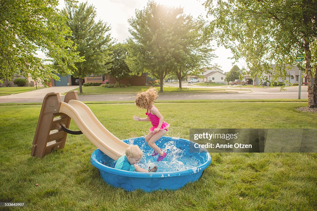 Kids playing summer