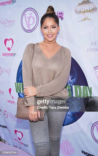 Personality Olivia Pierson attends World Dog Day Celebration at The City of West Hollywood Park on May 22, 2016 in West Hollywood, California.