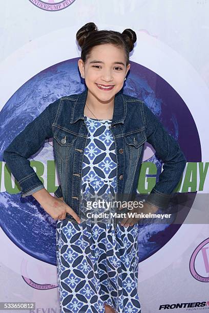 Actress Chloe Noelle attends the World Dog Day Celebration at The City of West Hollywood Park on May 22, 2016 in West Hollywood, California.