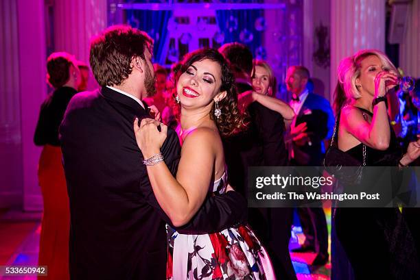 Eliza Bonet dances with Hunter Enoch at the Washington National Opera Ball at the Organization of American States on Saturday, May 21, 2016. The...