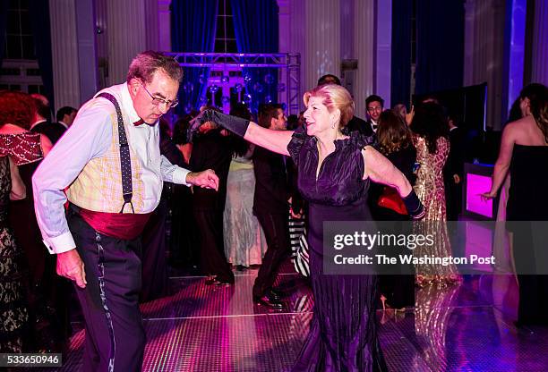 Legal correspondent Nina Totenberg dances with her husband Dr. David Reines at the Washington National Opera Ball at the Organization of American...